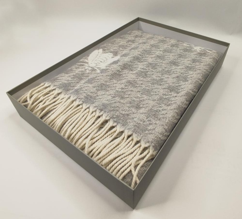 Плед Mastro Raphael DORIS ARI JACQUARD grey ivory (цвет 19) 130x170 Артикул: 76589 DolceNoce фото 4