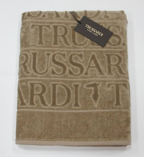 Полотенце Trussardi OVERLOGO 002 Sand бежевое 95х150 Артикул: 96407 DolceNoce