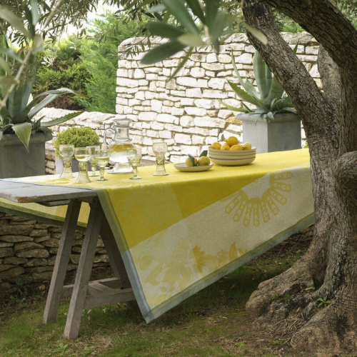 Скатерть Le Jacquard Francais JARDIN D`ORIENT yellow 175х250 Артикул: 88343 DolceNoce