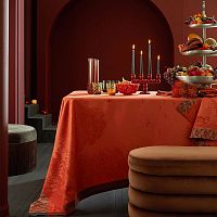 Скатерть Le Jacquard Francais FORET ENCHANTEE orange 175х250