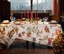 Скатерть Tessitura Toscana Telerie SNOWY CHRISTMAS 170х270