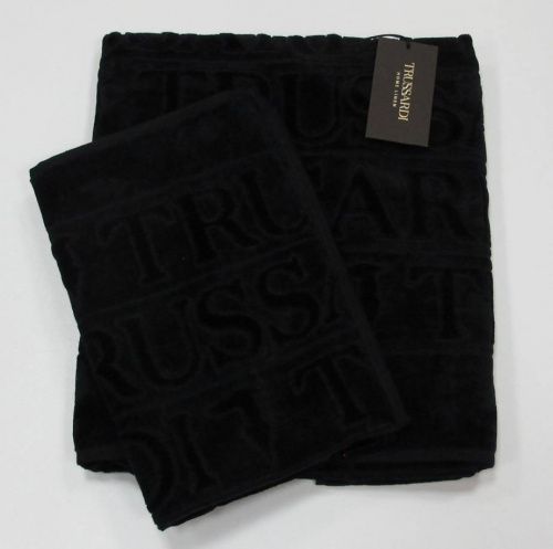 Набор полотенец Trussardi OVERLOGO 005 Black черный Артикул: 96406 DolceNoce